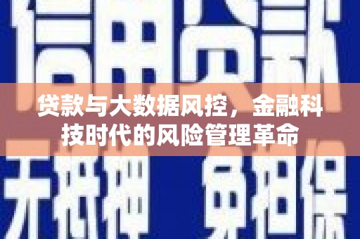 临漳贷款与大数据风控，金融科技时代的风险管理革命