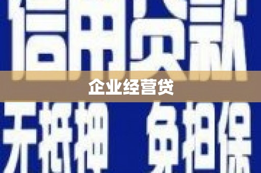 临漳企业经营贷