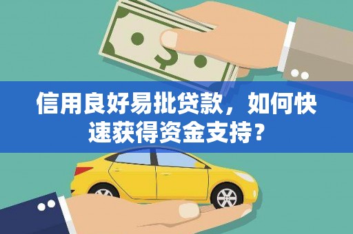 临漳信用良好易批贷款，如何快速获得资金支持？