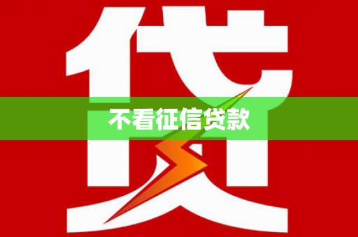 临漳不看征信贷款