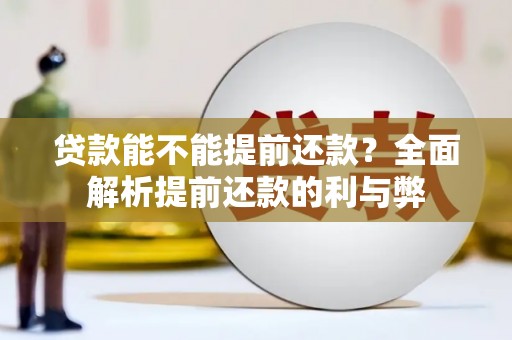 临漳贷款能不能提前还款？全面解析提前还款的利与弊