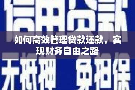 临漳如何高效管理贷款还款，实现财务自由之路