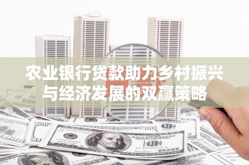 临漳农业银行贷款助力乡村振兴与经济发展的双赢策略