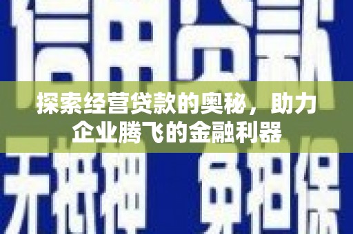 临漳探索经营贷款的奥秘，助力企业腾飞的金融利器