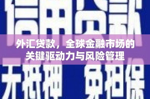 临漳外汇贷款，全球金融市场的关键驱动力与风险管理