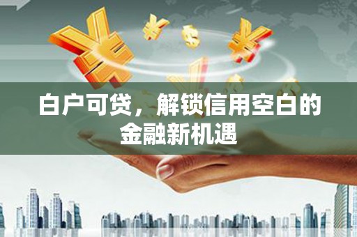 临漳白户可贷，解锁信用空白的金融新机遇