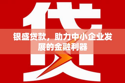 临漳银盛贷款，助力中小企业发展的金融利器
