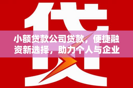 临漳小额贷款公司贷款，便捷融资新选择，助力个人与企业成长