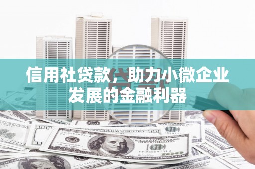 临漳信用社贷款，助力小微企业发展的金融利器