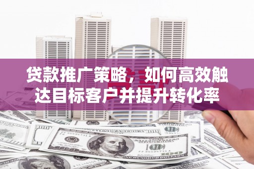 临漳贷款推广策略，如何高效触达目标客户并提升转化率