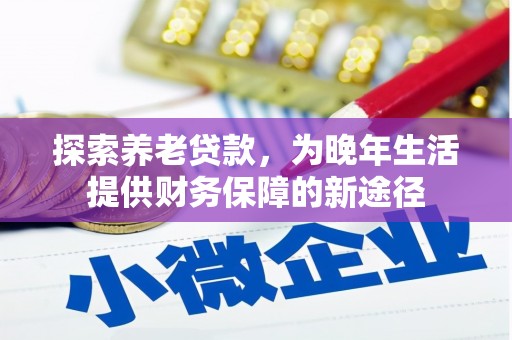 临漳探索养老贷款，为晚年生活提供财务保障的新途径