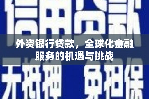 临漳外资银行贷款，全球化金融服务的机遇与挑战
