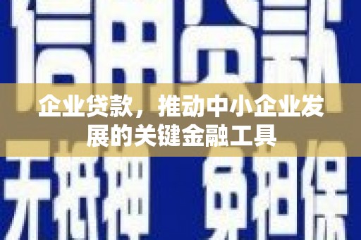 临漳企业贷款，推动中小企业发展的关键金融工具