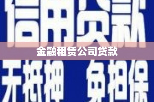 临漳金融租赁公司贷款
