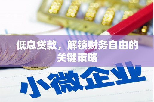 临漳低息贷款，解锁财务自由的关键策略