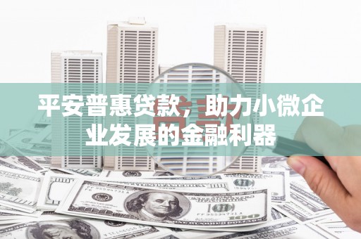 临漳平安普惠贷款，助力小微企业发展的金融利器